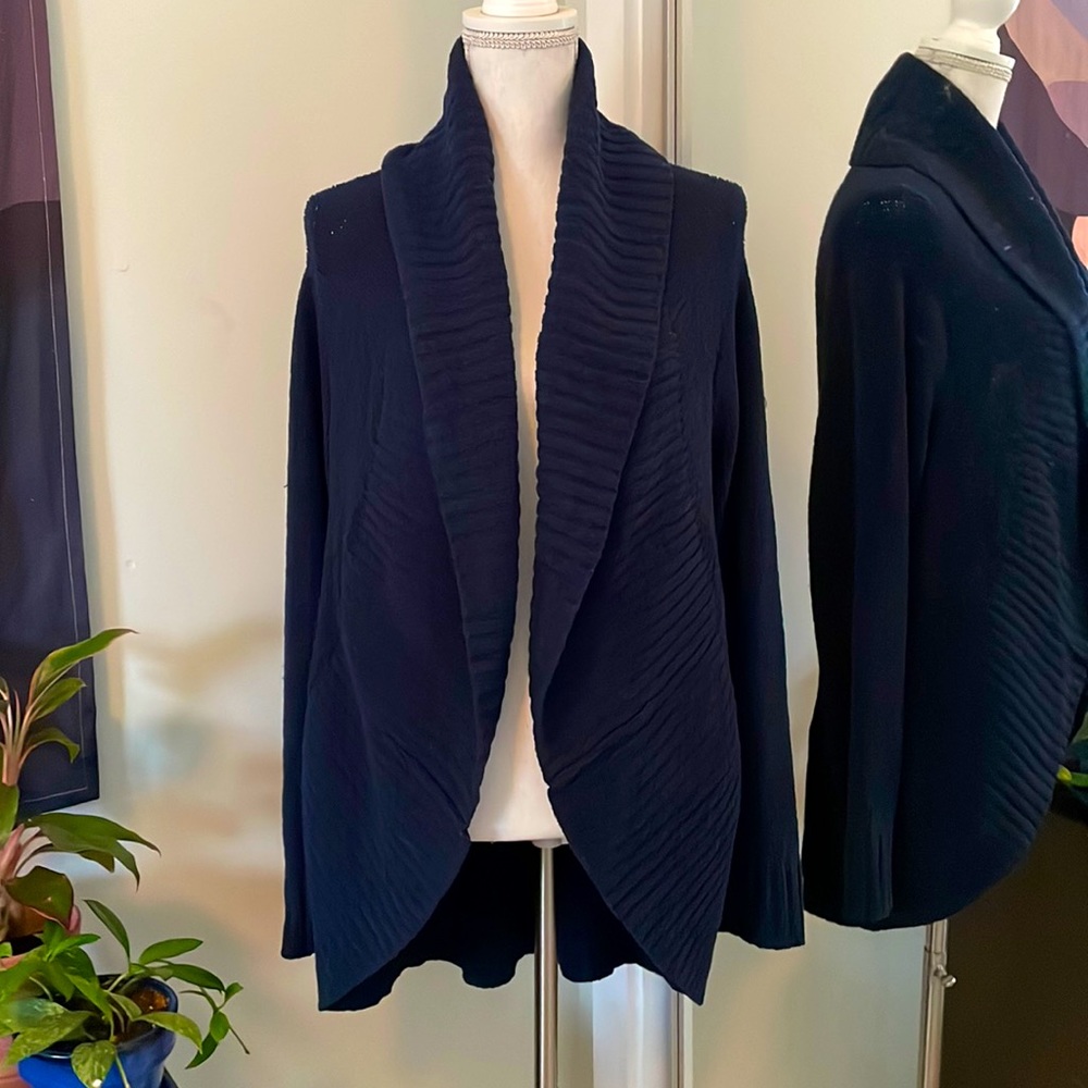 AVA&VIV navy blue sweater cardigan, size X